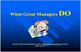 What great managers do