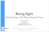 Being agile while trying to do many things at once