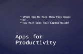 Apps for productivity talk