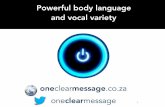 Body language and vocal variety educational
