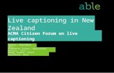Session 1.1 - Wendy Youens - Live captioning in New Zealand