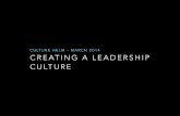 Creating A Leadership Culture