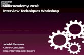 Interview techniques workshop 2016 in association with Goldman Sachs