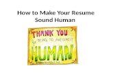 How to Make Your Resume Sound Human