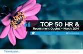 TOP 50 HR &  Recruitment Quotes - March 2014