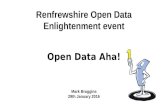 Open Data Aha! Renfrewshire Open Data 'Enlightenment' event