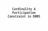 Cardinality and participation constraints