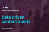 Using data-driven content audits to understand if your content meets user needs