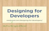 Designing for developers