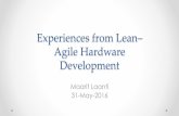 Experiences from Lean-Agile Hardware Development
