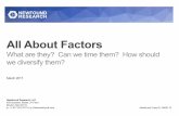 All About Factors & Smart Beta