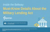 Must-Know Details About the Military Lending Act