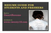 Smartest Resume Guide for Students and Freshers