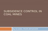 Subsidence control in coal mines