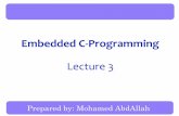 Embedded C - Lecture 3