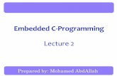 Embedded C - Lecture 2