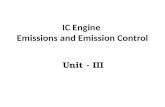 IC engine emission and control of the emissions