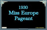 1930 Miss Europe Pageant
