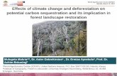Effects of climate change and deforestation on potential of carbon sequestration and its implication in forest landscape restoration