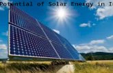 Potential of Solar energy in India