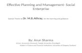 Effective Planning and Managment -  Social Enterprise
