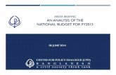 An analysis of the Bangladesh's National Budget for FY2015