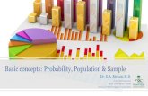 Probability, population and sample