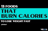 13 Foods that Burn Calories to Lose Weight Fast – Getting in Shape