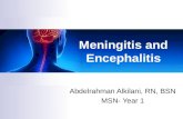 Nursing Care: Meningitis and encephalitis