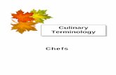 Chefs terminology