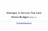 Changes proposed in service tax by union budget 2016 17