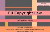 Eleonora Rosati - EU Copyright Law - 23rd Fordham IP Conference