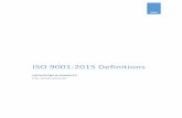 QMS ISO 9001 2015 definitions according to ISO 9000:2015