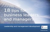 18 leadership tips for business leaders and managers