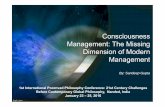 Consciousness management the missing dimension of modern management