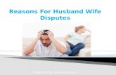 10 reasons for husband wife disputes