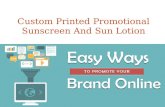 Logo Printed Promotional Sunscreen And Sun Lotion