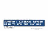 SUMMARY: EXTERNAL REVIEW RESULTS FOR THE LHC BLM SYSTEM Christos Zamantzas for the BLM team. Machine Protection Panel 24/06/2011.
