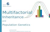 Javad Jamshidi Fasa University of Medical Sciences, November 2015 Multifactorial Inheritance and Population Genetics Session 6 Medical Genetics.