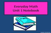 Everyday Math Unit 1 Notebook Copyright © 2010 Kelly Mott.