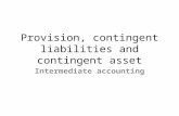 Provision, contingent liabilities and contingent asset Intermediate accounting.