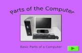 Basic Parts of a Computer B. Keyboard C. Monitor A. CPU D. Mouse.