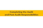 Completing the Audit and Post Audit Responsibilities