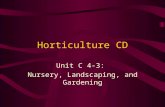 Horticulture CD Unit C 4-3: Nursery, Landscaping, and Gardening.