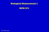 Biological Measurement 1 BIOE 571