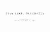 Easy Limit Statistics Andreas Hoecker CAT Physics, Mar 25, 2011.