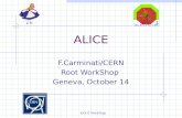 ROOT WorkShop1 ALICE F.Carminati/CERN Root WorkShop Geneva, October 14.