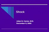 Shock Julye N. Carew, M.D. December 9, 2005. Shock  Definition  Clinical Evaluation  Cardiogenic Shock  Hypovolemia  Sepsis  Management of septic.