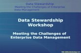 Data Stewardship Meeting the Challenges of Enterprise Data Management TRB 2006,Workshop 117 Data Stewardship Workshop Meeting the Challenges of Enterprise.