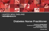 1 Diabetes Nurse Practitioner Prepared by Natalie Smith Transitional Nurse Practitioner – Diabetes Mehi/McIntyre Clusters Hunter New England Health November.